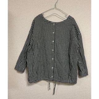 サンバレー(SUNVALLEY)のサンバレー　ギンガムチェックブラウス　M(シャツ/ブラウス(長袖/七分))