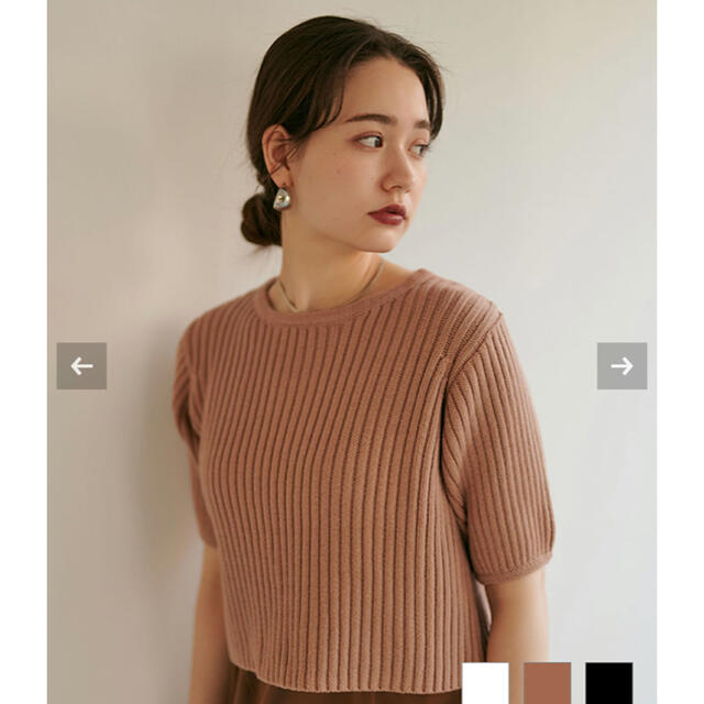 UNITED ARROWS(ユナイテッドアローズ)のTINA：JOJUN★エアリーコットン半袖プルオーバー レディースのトップス(ニット/セーター)の商品写真