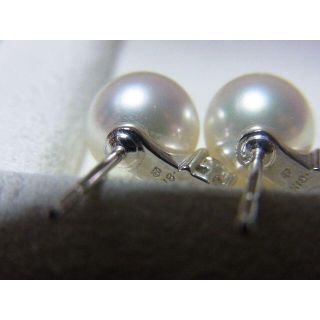 MIKIMOTO   ミキモト MIKIMOTO パール8.㎜ ダイヤピアス の通販 by