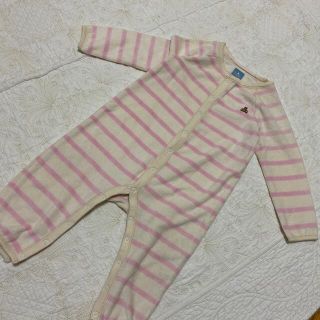 ベビーギャップ(babyGAP)のベビーギャップ🧸肌触りの良い　シャーリング　長袖カバーオール　女の子　(カバーオール)