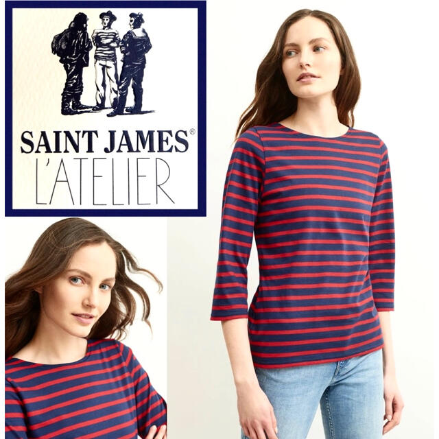 SAINT JAMES(セントジェームス)の新品セントジェームスgalatheeガラテアボーダーカットソー レディースのトップス(カットソー(長袖/七分))の商品写真