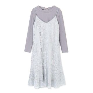 ジルバイジルスチュアート(JILL by JILLSTUART)のJILL by JILLSTUART リブトップ×レースワンピセット(ひざ丈ワンピース)