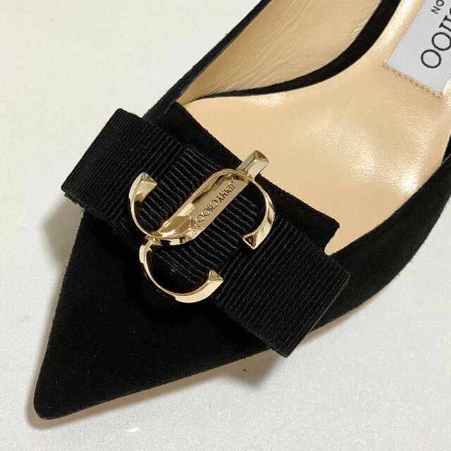 JIMMY CHOO - 3268 未使用 ジミーチュウ スエード JCロゴ パンプス 黒