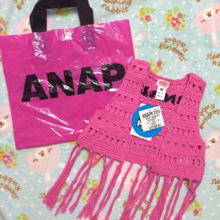 アナップキッズ(ANAP Kids)の新品！ANAPかぎ編みベスト(Tシャツ/カットソー)