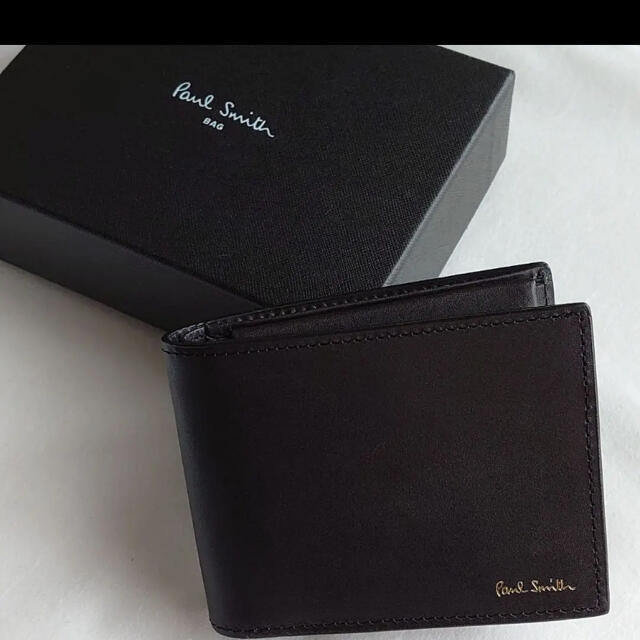 新品 ポールスミス Paul Smith 二つ折り財布 クラシックウォレット 黒