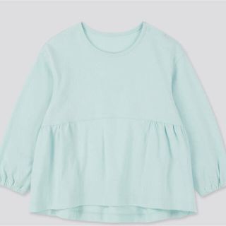 ユニクロ(UNIQLO)の新品　ユニクロ　BABY クルーネックT フレア 長袖80cm(Ｔシャツ)