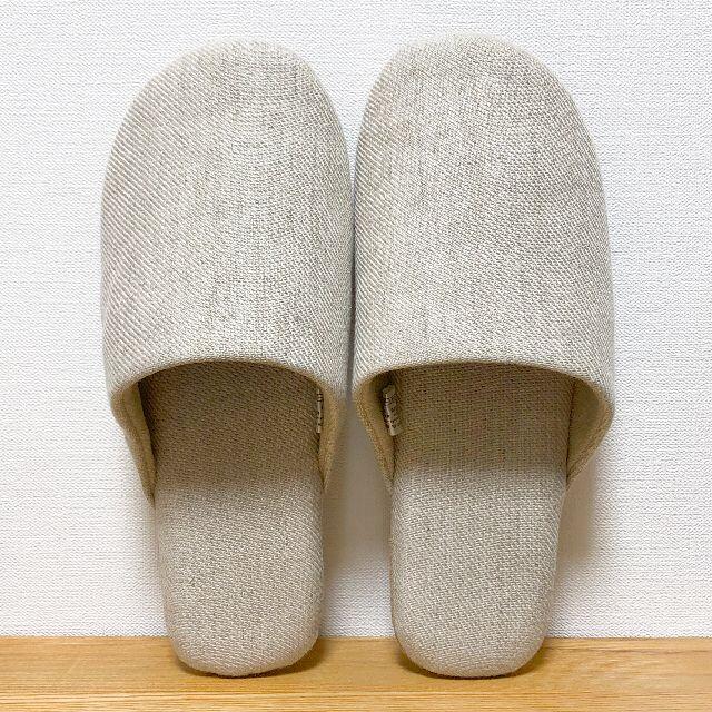 MUJI (無印良品)(ムジルシリョウヒン)の無印良品　スリッパ　ベージュ 生成 メンズの靴/シューズ(その他)の商品写真