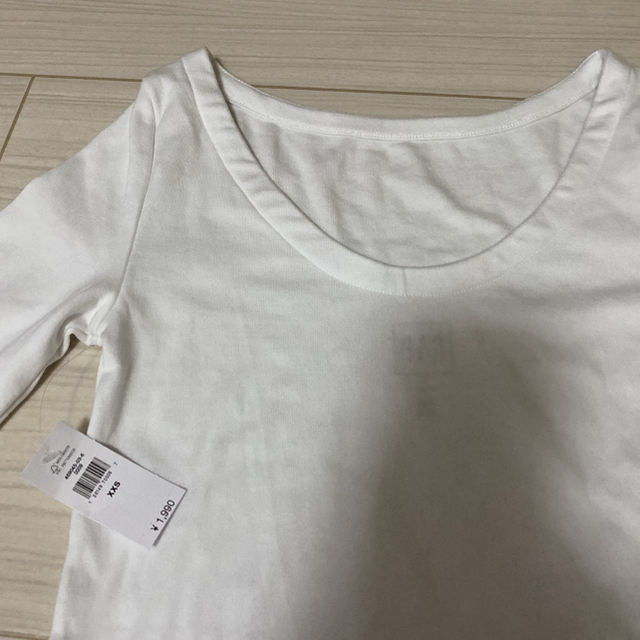 GAP(ギャップ)のGAP モダン バレエネックTシャツ XXS レディースのトップス(Tシャツ(半袖/袖なし))の商品写真