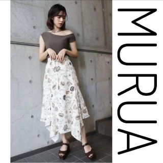 ムルーア(MURUA)のMURUA イレギュラーカーブニット タンクトップ(カットソー(半袖/袖なし))