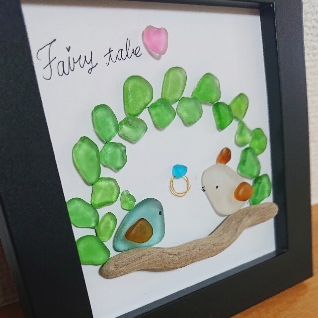 シーグラスアート 幸せ 結婚 レア レアカラー シーグラス www.camfly.co.za