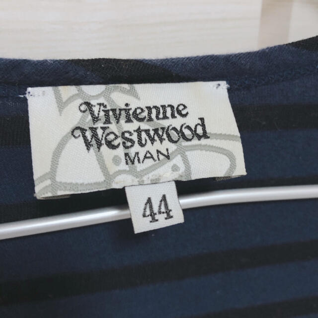 Vivienne Westwood(ヴィヴィアンウエストウッド)のVWM ボーダー 七分袖Tシャツ 美品 #ヴィヴィアンウエストウッドマン メンズのトップス(Tシャツ/カットソー(七分/長袖))の商品写真