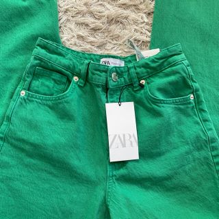 ザラキッズ(ZARA KIDS)のZARA 新品 34 グリーンパンツ(デニム/ジーンズ)