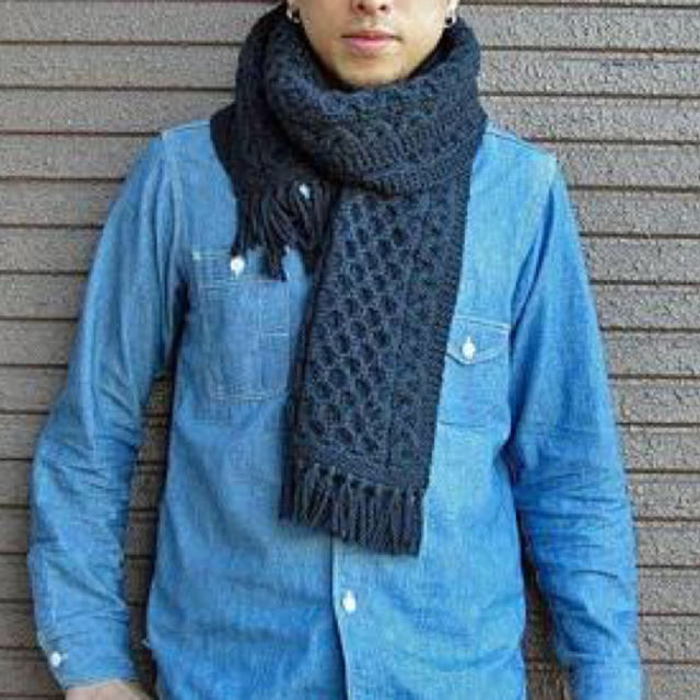 INVERALLAN(インバーアラン)の【INVERALLAN】HANDKNIT SOLID MUFFLE メンズのファッション小物(マフラー)の商品写真