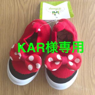 シューラルー(SHOO・LA・RUE)の【KAR様専用】ミニーちゃんのキッズシューズ14cm(SHOO・LA・RUE)(フラットシューズ)