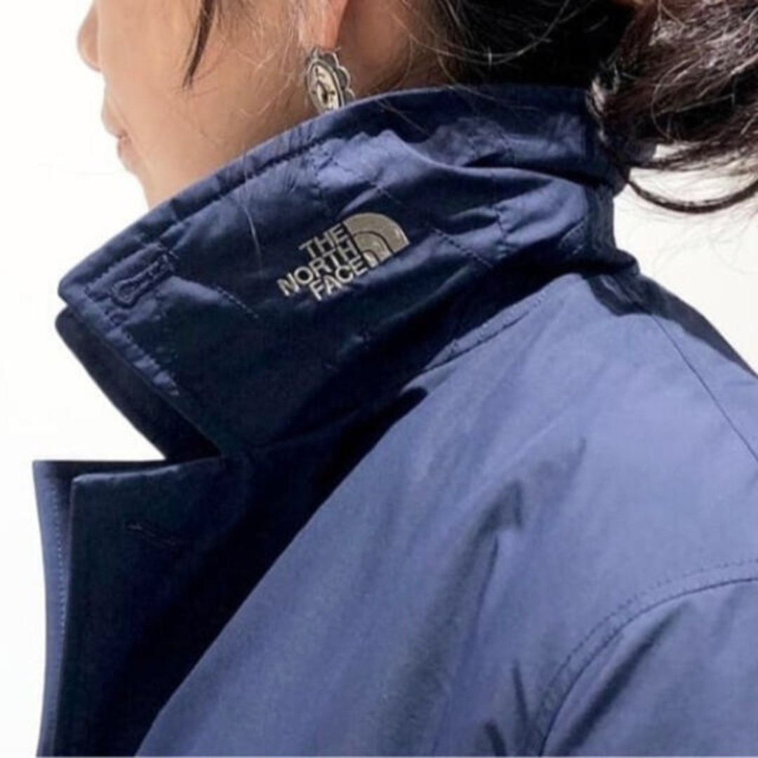 BEAMS BOY(ビームスボーイ)の新品 ビームスボーイ 別注 THE NORTH FACE ステンカラーコート 紺 レディースのジャケット/アウター(ロングコート)の商品写真