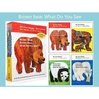 新品 Brown Bear 4冊セット ポスター付き 子ども英語絵本(絵本/児童書)