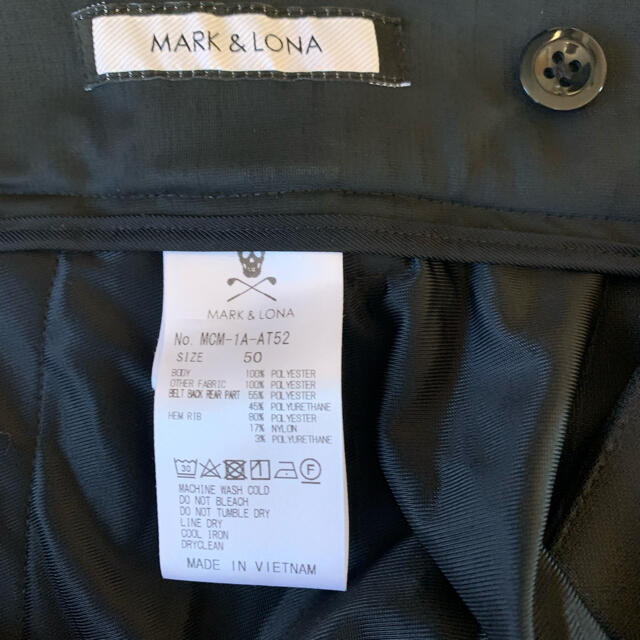 MARK&LONA(マークアンドロナ)のマークアンドロナ　メンズパンツ　　size50  ブラック　新品です。 スポーツ/アウトドアのゴルフ(ウエア)の商品写真