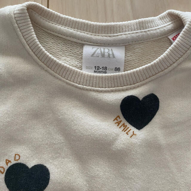 ZARA KIDS(ザラキッズ)のZARA baby   ハート柄　トレーナー キッズ/ベビー/マタニティのベビー服(~85cm)(トレーナー)の商品写真