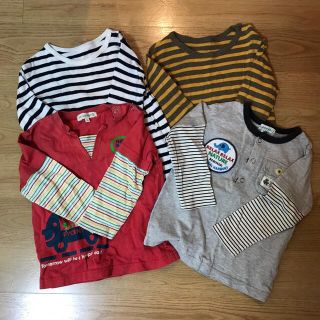 サンカンシオン(3can4on)の長袖カットソー4枚セット　90センチ(Tシャツ/カットソー)