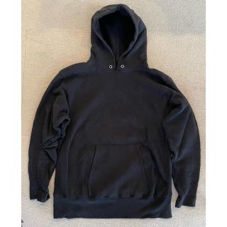 コモリ(COMOLI)のATON natural dye urake hood パーカー 黒 サイズ6(パーカー)