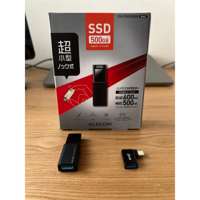 ELECOM 外付けSSD 500GB ESD-EPK0500GBK