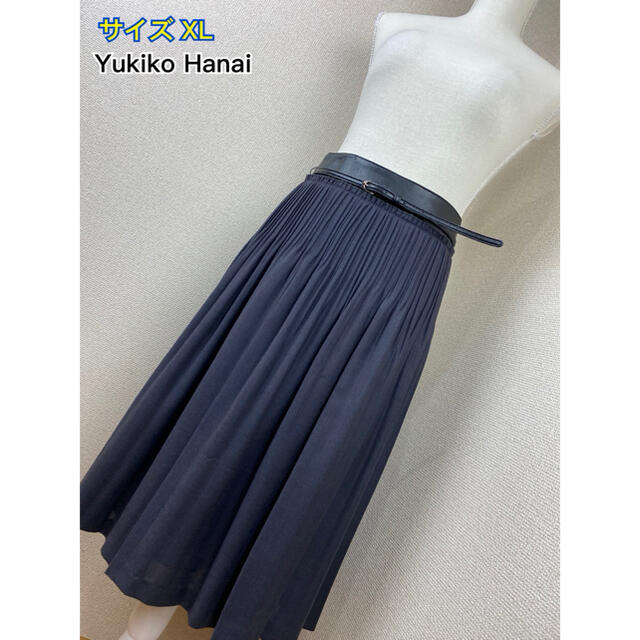 Yukiko Hanai(ユキコハナイ)のYukiko Hanai プリーツスカート ベルト付き レディースのスカート(ひざ丈スカート)の商品写真