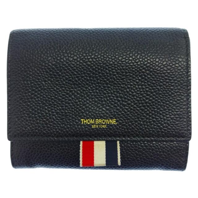 訳アリ THOM BROWNE トムブラウン 折りたたみ財布 ウォレット レザー-