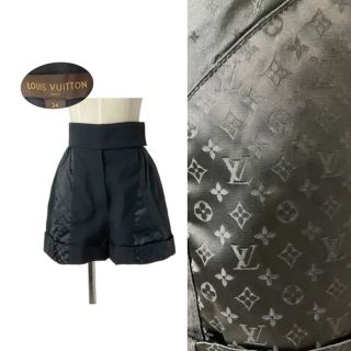 ルイヴィトン(LOUIS VUITTON)のLOUIS VUITTON シルクに浮かび上がるモノグラム柄ハイウエストパンツ(カジュアルパンツ)