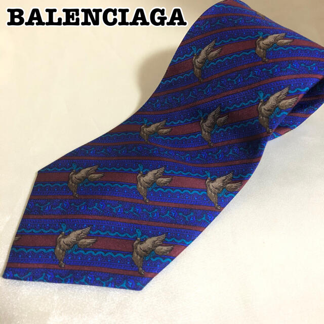 Balenciaga(バレンシアガ)のBALENCIAGA ネクタイ 総柄 ロゴ シルク ヴィンテージ アニマル メンズのファッション小物(ネクタイ)の商品写真