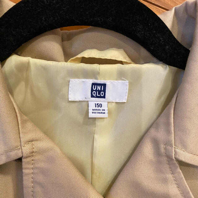 UNIQLO(ユニクロ)のユニクロ　キッズ　トレンチコート　150 キッズ/ベビー/マタニティのキッズ服女の子用(90cm~)(コート)の商品写真