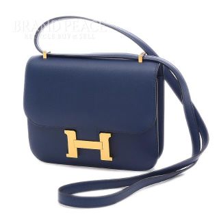 エルメス(Hermes)のエルメス コンスタンス ミニ 18 スイフト ブルーサフィール ゴールド金具 Y(ショルダーバッグ)