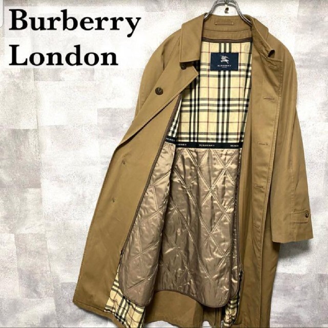 【名入れ無料】 BURBERRY - L ステンカラーコート London [美品]BURBERRY ステンカラーコート