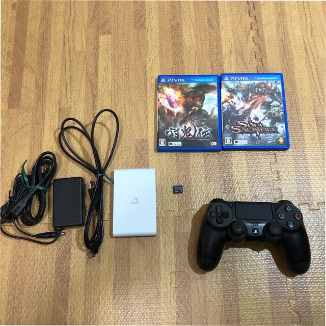 PlayStation Vita(プレイステーションヴィータ)のPSVita TV 8GBメモリ デュアルショック4 オマケソフト付き エンタメ/ホビーのゲームソフト/ゲーム機本体(携帯用ゲーム機本体)の商品写真