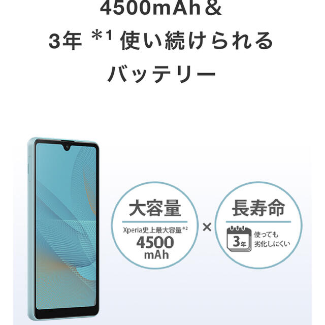 Xperia(エクスペリア)のXperia Ace II ホワイト　新品未使用　SIMフリー スマホ/家電/カメラのスマートフォン/携帯電話(スマートフォン本体)の商品写真