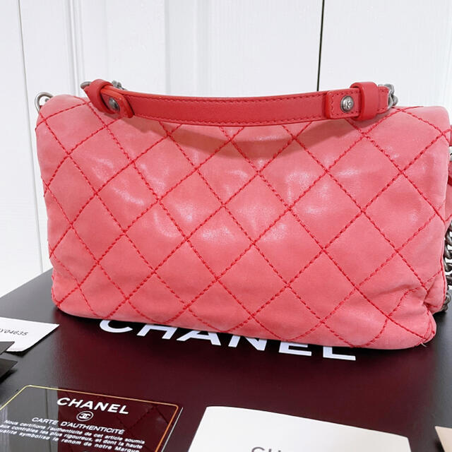 CHANEL チェーンショルダーバッグ ワイルドステッチ アンティークシルバー