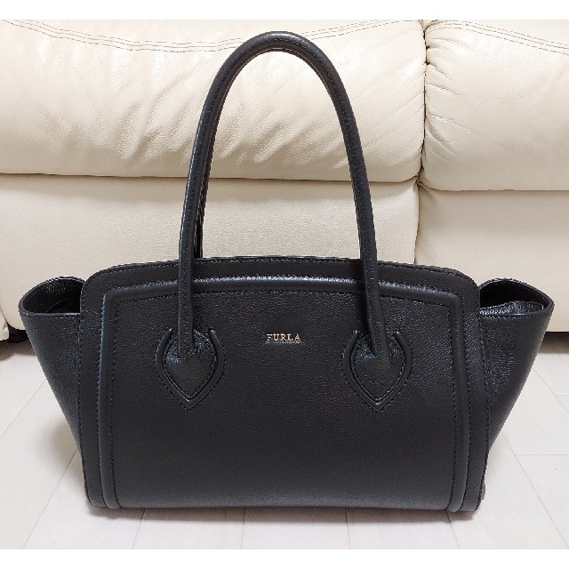 激安商品 美品 FURLA フルラ COLLEGE カレッジ トートバッグ ブラック