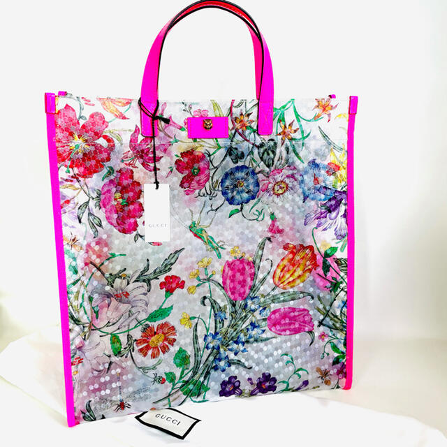 品数豊富! Gucci - 未使用 GUCCI フローラル プリント ビニール
