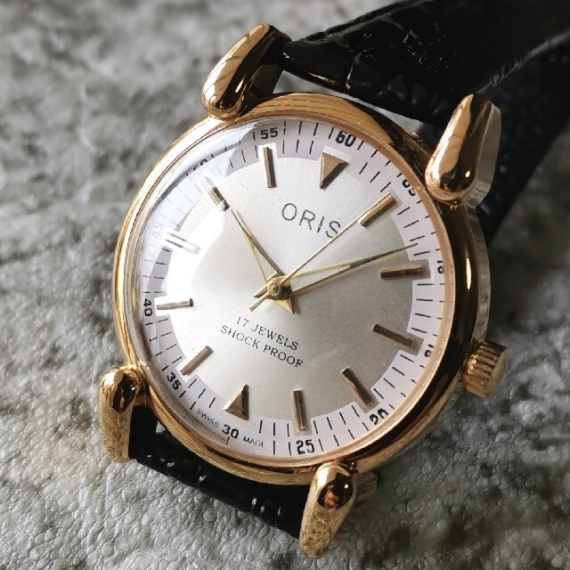 ORIS(オリス)のオリス ORIS ゴールド シルバー 17石 3針 1970s 整備済 機械式 メンズの時計(腕時計(アナログ))の商品写真