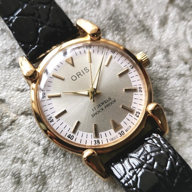 ORIS(オリス)のオリス ORIS ゴールド シルバー 17石 3針 1970s 整備済 機械式 メンズの時計(腕時計(アナログ))の商品写真