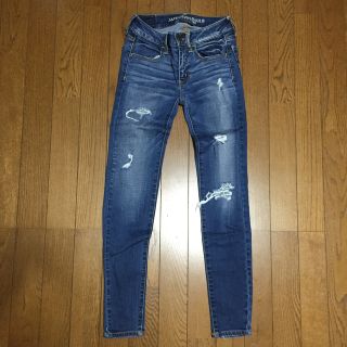 アメリカンイーグル(American Eagle)の超美品☆American Eagle スーパーストレッチダメージジーンズ (デニム/ジーンズ)