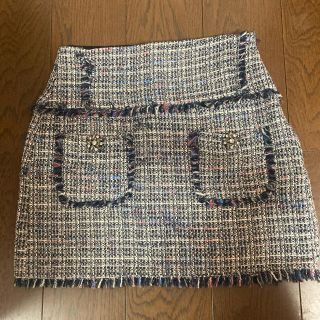 ザラ(ZARA)のZARAツイードスカート(ひざ丈スカート)