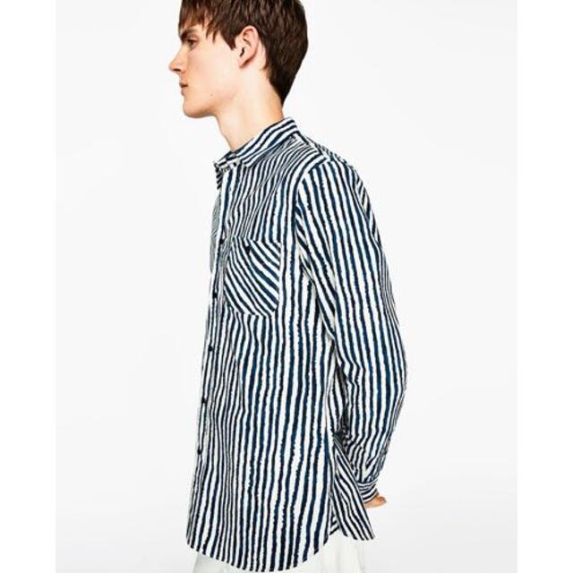 ZARA(ザラ)のザラマン ZARA MAN ワイシャツ ドレスシャツ 長袖 スリムフィット 　M メンズのトップス(シャツ)の商品写真