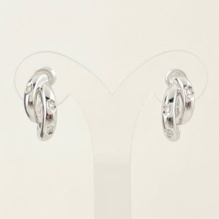 ミキモト(MIKIMOTO)のミキモト ダイヤモンド デザインイヤリング K18ゴールド 【中古】(イヤリング)