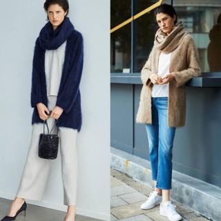 theory luxe セット カーディガン スヌード