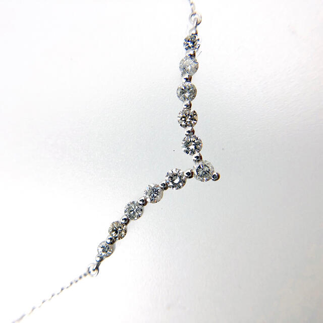 K18WG by Mani’ shop ｜ラクマ ダイヤモンド ネックレス No15485の通販 大人気低価