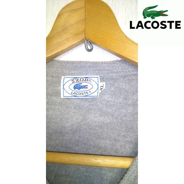 LACOSTE(ラコステ)のizod lacoste ラコステIZOD　ニット　メンズ　グレー　XL メンズのトップス(ニット/セーター)の商品写真