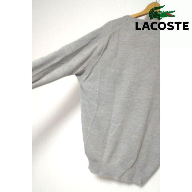 LACOSTE(ラコステ)のizod lacoste ラコステIZOD　ニット　メンズ　グレー　XL メンズのトップス(ニット/セーター)の商品写真