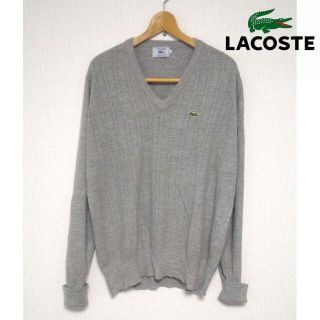 ラコステ(LACOSTE)のizod lacoste ラコステIZOD　ニット　メンズ　グレー　XL(ニット/セーター)