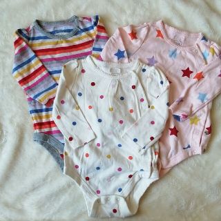 ベビーギャップ(babyGAP)のbabyGAP　ロンパース　長袖　3-6month  60cm ３枚セット(ロンパース)