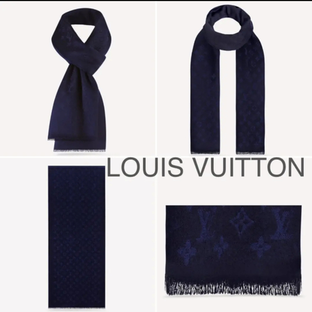 LOUIS VUITTON(ルイヴィトン)の美品☆ルイヴィトン☆マフラー☆ エトール・ モノグラム ナイトフォール メンズのファッション小物(ストール)の商品写真